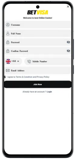Betvisa APK Registration